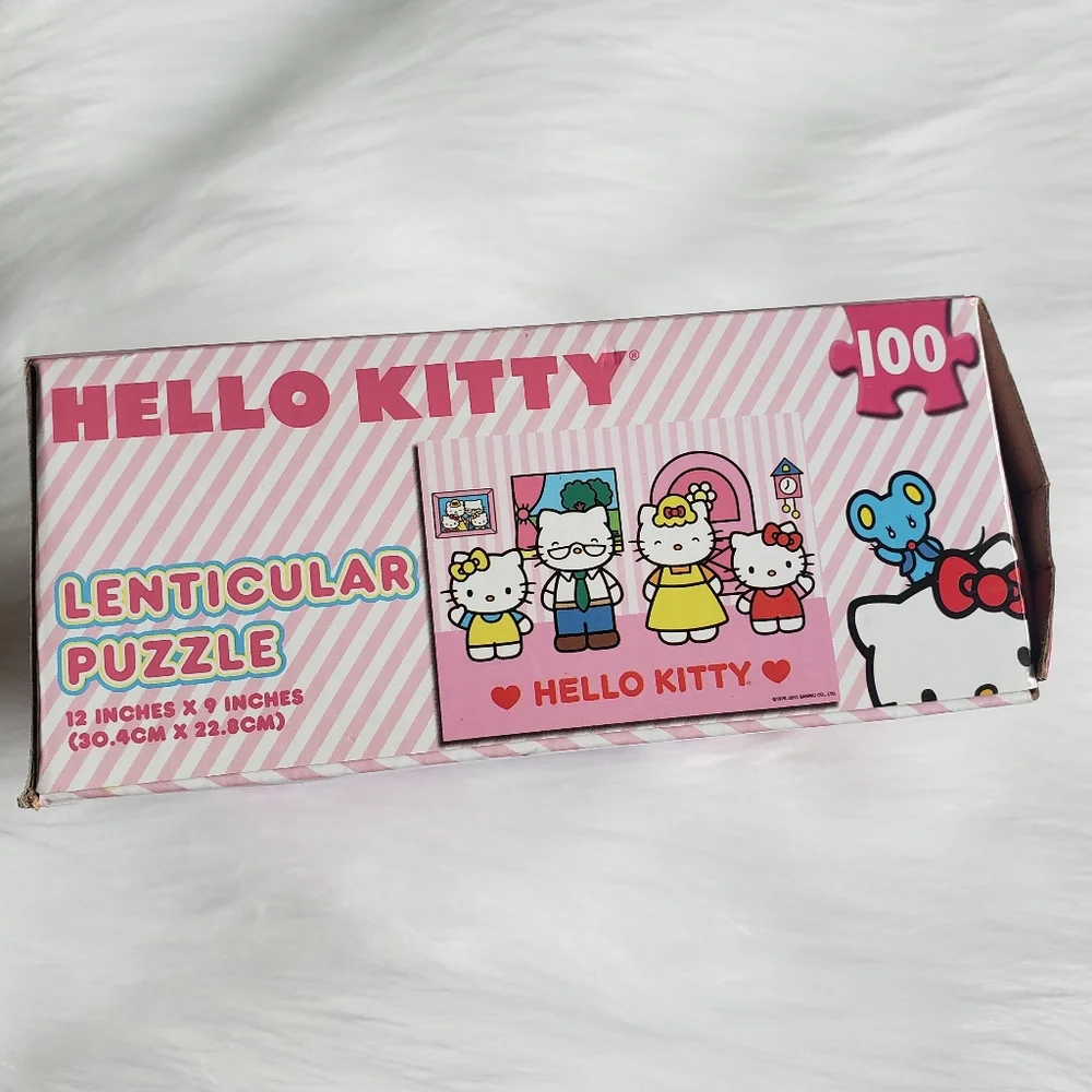 Hello Kitty New in box family 100‎ piece lenticular puzzle